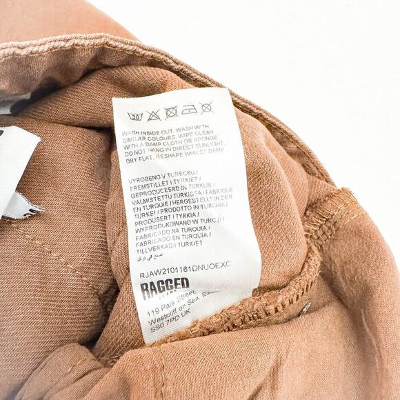 Ragged Priest Wide Leg Brown Denim Zip Up Jeans Size 24 - Picture 7 of 9